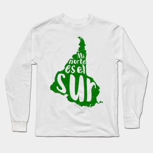 Mi Norte es el Sur South America Map Long Sleeve T-Shirt